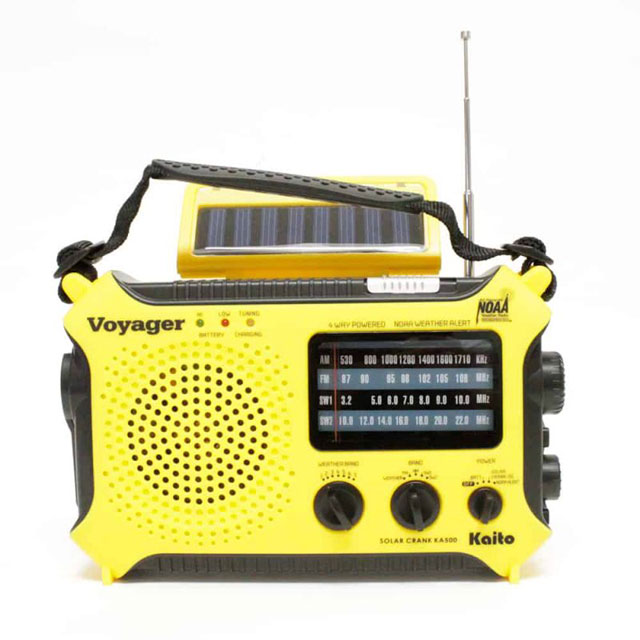 Voyager Solar Weather Band Radio Flashlight by American Family Safety